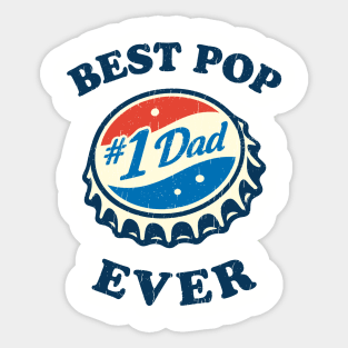 Best Pop Ever Retro Dad Father's Day Pun Parody Sticker